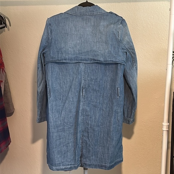 MAX JEANS BY MAX STUDIOS (NEW) MILITARY DOUBLE BREASTED TRENCH COAT SZ S - Picture 8 of 14